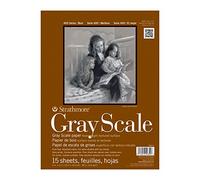 Strathmore Artist Paper Pad Pro-Art Assorted Tints Gray Scale 9 x 12 in, 15 Sheets