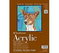 Strathmore STR-430-12 10 Sheet 400 Series Acrylic Paper Pad, 12 by 18", White