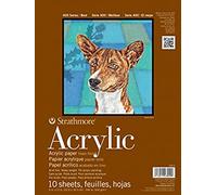Strathmore STR-430-6 10 Sheet 400 Series Acrylic Paper Pad, 6 by 6", White