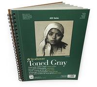 Strathmore 400 Toned 118gsm Paper Spiral Bound Sketchpad, Fine Grain, 9 x 12 in, 50 Sheets, Ideal for Professionals & Students