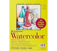 Strathmore Watercolor Paper Pad 9 x 12-inch, 24 Sheets, White, 1 Pack
