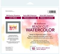 Strathmore Watercolour Paper Pack 8 x inch 10 Sheets, Acrylic, Multicoloured, 9.9 x 7.9 x 0.1 cm