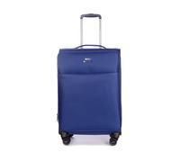 Stratic Light + Suitcase Soft Shell Travel Suitcase Trolley Suitcase Hand Luggage, TSA Suitcase Lock, 4 Wheels, Expandable, darkblue, 67 cm, M