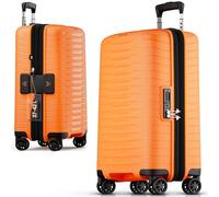 Stratic Novium 4 wheels Cabin trolley S 55 cm with expansion pleat orange