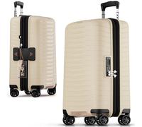 Stratic Novium 4 wheels Trolley M 65 cm with expansion pleat beige