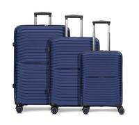 Stratic Shine 4 wheels Suitcase set 3-piece with expansion pleat blue