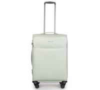 Stratic Light + Suitcase Soft Shell Travel Suitcase Trolley Suitcase Hand Luggage, TSA Suitcase Lock, 4 Wheels, Expandable, Mint, 67 cm, M