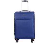 Stratic Light + Suitcase Soft Shell Travel Suitcase Trolley Suitcase Hand Luggage, TSA Suitcase Lock, 4 Wheels, Expandable, darkblue, 67 cm, M