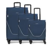 Stratic taska 4-wheel suitcase set 3 pcs. with stretch fold blue