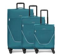 Stratic taska 4-wheel suitcase set 3 pcs. with stretch fold petrol