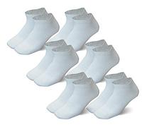 Strato Cotton 6 Pairs of Ankle High Trainers Socks, Comfortable Breathable Cotton Rich Size 6-10, White