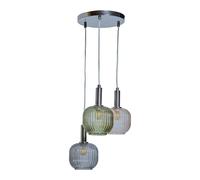 Stratton 3 Way Polished Chrome Ceiling Light Pendant ValueLights Metallic Silver One Size