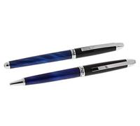 Stratton Roller Ball & Biro Pen Set - Blue & Black Boxed ST1002