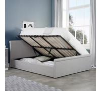 Stratus Grey Fabric Ottoman Storage Bed - Sizes Available