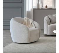 Stratus Interiors Adam Boucle Accent Chair Modern Teddy Fabric Armchair, 87Wx78Dx72H cm in Grey Stratus Interiors Grey