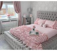 Stratus Interiors Ambassador Chesterfield Upholstered Platform Bed Frame - Add Professional Assembly & Delivery- Double - No Storage Type