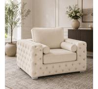 Stratus Interiors Ashley Cream Chesterfield Full Back Sofa Collection With Timeless Appeal-Armchair