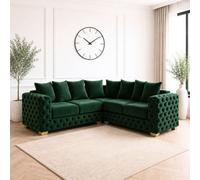 Stratus Interiors Ashley Dark Green Chesterfield Scatter Back Sofa Collection With Boutique Style-Corner