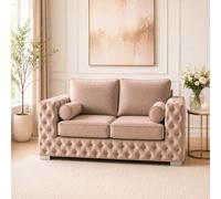 Stratus Interiors Ashley Mink Chesterfield Full Back Sofa Collection For Sophisticated Homes-2 Seater