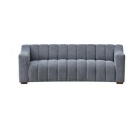 Stratus Interiors Astoria 3-Seater Boucle Sofa - Modern Panel Design, Luxurious Sofa in Grey Stratus Interiors Grey