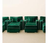 Stratus Interiors Barclay Cinema Style Sofa Armchair Contrast Piping Cup Holders