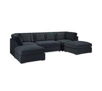 Stratus Interiors Belgravia Large U Shape Fullback Cushion Sofa in Black Stratus Interiors Black