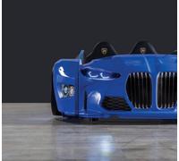 Stratus Interiors Bmw Style Car Bed Children's Single With Mattress - Blue - Memory Foam Mattress