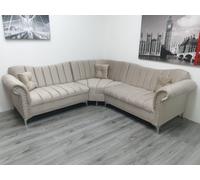 Stratus Interiors Canterbury Upholstered Lined Panel Sofa - Add Professional Assembly And Delivery To Room Of Choice - L Shape Corner