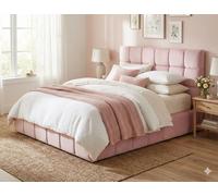 Stratus Interiors Cloud Bed Fabric Cubed Platform Bed Optional Storage - Add Professional Assembly & Delivery- Super King - No Storage Type