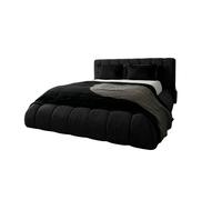 Stratus Interiors Cloud Bubble Low Platform Bed - Modern Upholstered Frame in Black | Size: Single Stratus Interiors Black Single