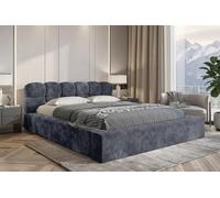 Stratus Interiors Cloud Mini Ambassador Short Headboard Upholstered Bed Frame - Modern Platform Bed Gas Lift Storage - Small Double