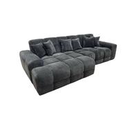 Stratus Interiors Comfy Jacob Bubble Cloud Sofa for Living Room - Left Corner Sofa in Dark Grey Stratus Interiors Dark Grey