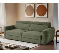 Stratus Interiors Dakota 3 Seater Electric Recliner Sofa Bed - Green Power Reclining Couch - Luxury Upholstered Living Room Furniture
