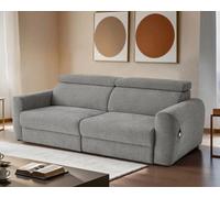 Stratus Interiors Dakota 3 Seater Electric Recliner Sofa Bed - Grey Power Reclining Couch - Luxury Upholstered Living Room Furniture