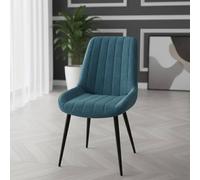 Stratus Interiors Dido Blue Velvet Dining Chair - Modern Upholstered Dining Seating in Orange Stratus Interiors Orange
