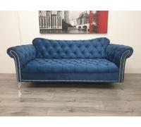 Stratus Interiors Elegance Chesterfield Curved Arm Buttoned Seat Sofa - 3 Seater