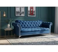 Stratus Interiors Elegance Chesterfield Curved Arm Buttoned Seat Sofa - Doorstep Delivery Only No Assembly - 3 Seater