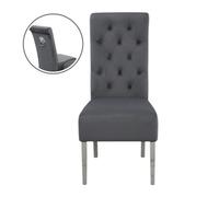 Stratus Interiors Emma Tall Lion Knocker Velvet Gray Dining Chair - 1Pcs