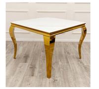 Stratus Interiors Gold Louis Dining Table With Gold Long Metal Legs - Doorstep Delivery Only No Assembly - 1.5 Mt - Black