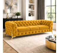 Stratus Interiors Italian Chesterfield Sofa Plush Velvet Uk Manufactured