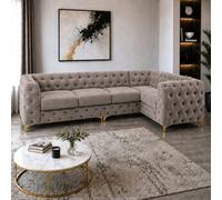 Stratus Interiors Italian Velvet Chesterfield Foot Stool