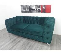 Stratus Interiors Italian Velvet Chesterfield Sofa Hand Upholstered - 1 Seater
