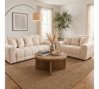 Stratus Interiors Jacob Bubble Cloud Sofa Set - Oatmeal, 2 & 3 Seater Comfy Design Sofa For Livingroom