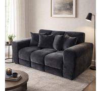 Stratus Interiors Jacob Bubble Cloud Sofa Set - Plush Comfy Sofa - Modern Living Room Furniture - 2 Seater Sofa For Living Room - Black