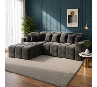 Stratus Interiors Jacob Comfy Bubble Cloud Sofa For Livingroom - Black - Right Corner Sofa