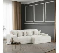 Stratus Interiors Jacob Comfy Bubble Cloud Sofa For Livingroom - Oatmeal - Right Corner