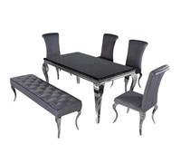 Stratus Interiors Louis Marble Top Dining Table With Long Metal Legs - Doorstep Delivery Only No Assembly - 1.3 Mt Round - Gold