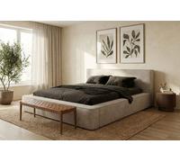 Stratus Interiors Low Headboard Mini Ambassador Bed Frame - Panel Style, Compact & Stylish - Gas Lift Storage - Small Double
