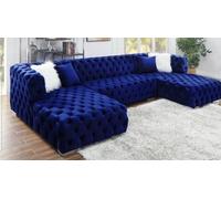 Stratus Interiors Luxury Chesterfield Modular Upholstered U Shape Sofa - Doorstep Delivery Only No Assembly