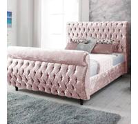 Stratus Interiors Majestic Swan Luxury Roll Top Bed Frame - Non Storage in Pink | Size: Super King Stratus Interiors Pink Super King